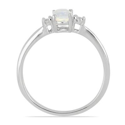 BUY REAL ETHIOPIAN OPAL GEMSTONE CLASSIC RING IN 925 SILVER